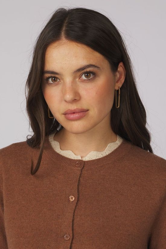 Yerse Cardigan Noracontrast45 Camel