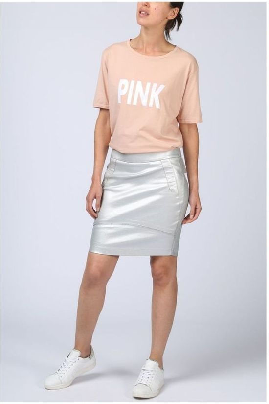Yaya Rok Metallic silver