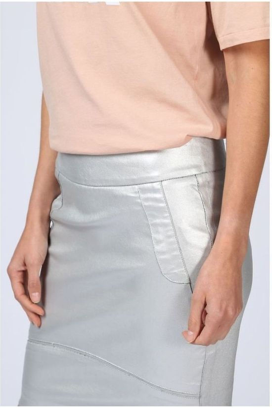 Yaya Rok Metallic silver