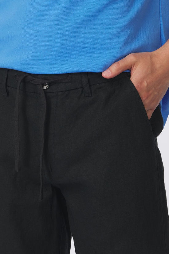 Dstrezzed Short Linen Beach Shorts Black