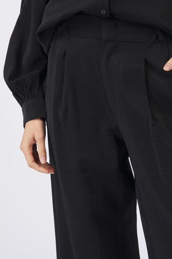 Pom Amsterdam Broek Shimmer Black Black