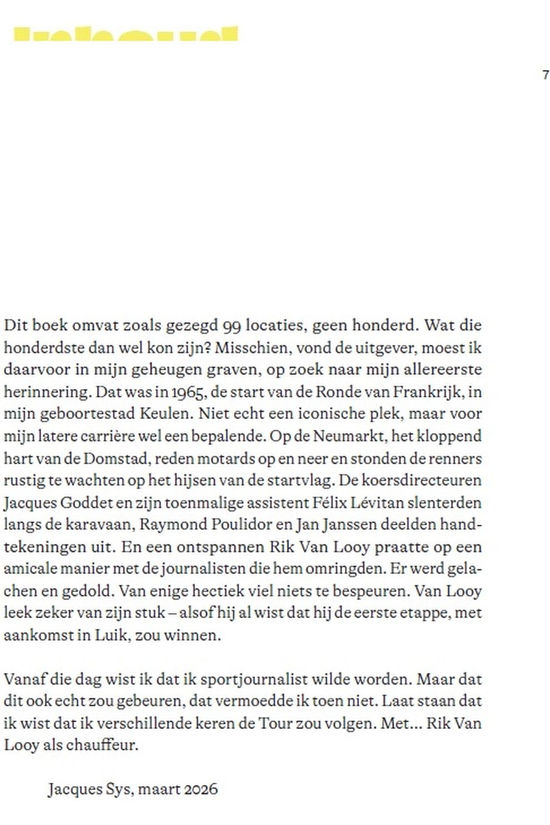 Lannoo Boek Mythische Wielerplekken 2026