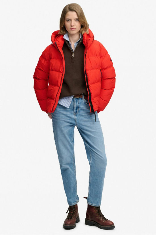 Superdry Donsjas Hooded Sports Apple Red