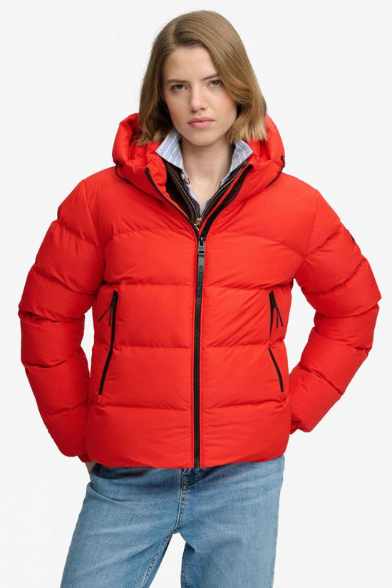 Superdry Donsjas Hooded Sports Apple Red