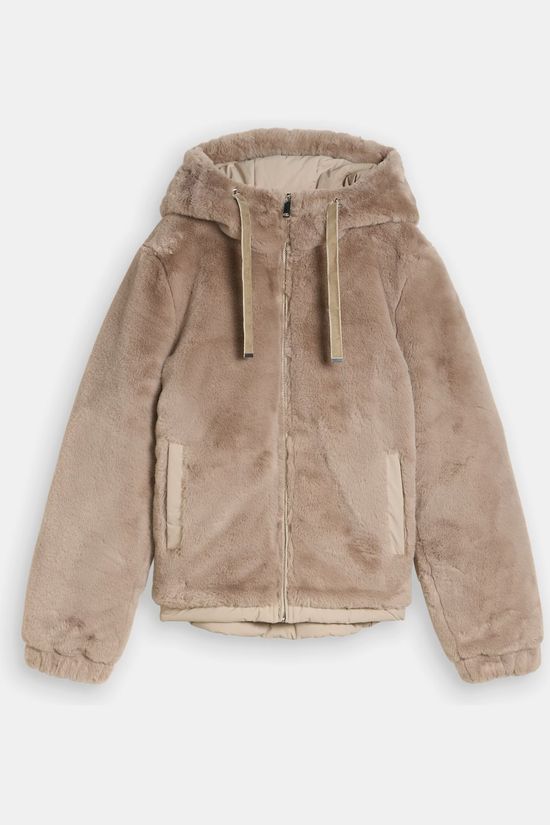 Tom Tailor Veste Reversible Fake Fur Soft Taupe Grey