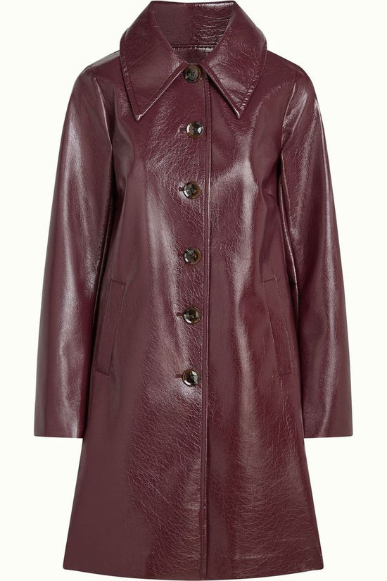 King Louie Manteau Anais Coat Shine Bordeaux Red