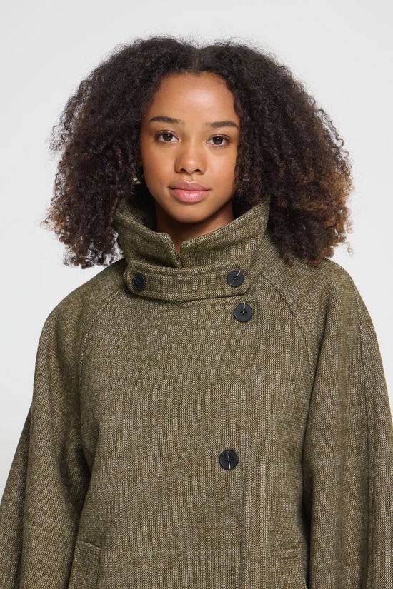 Ichi Manteau Gaziva Dusky Green Melange