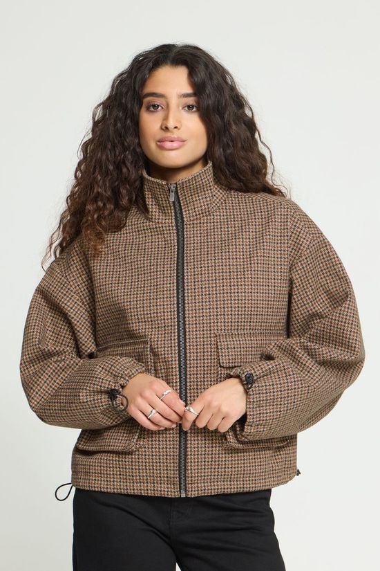 Ichi Manteau Esolu Brown Check