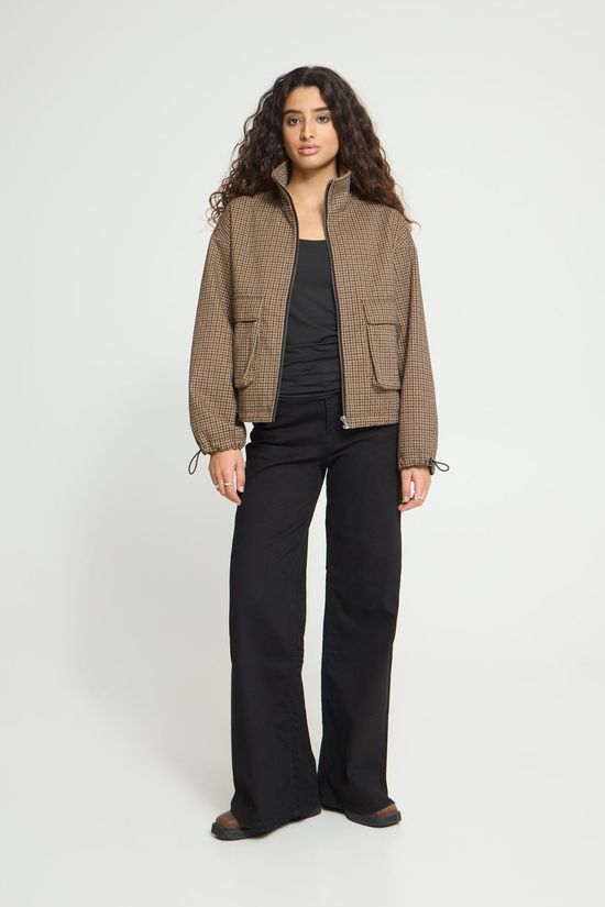 Ichi Manteau Esolu Brown Check