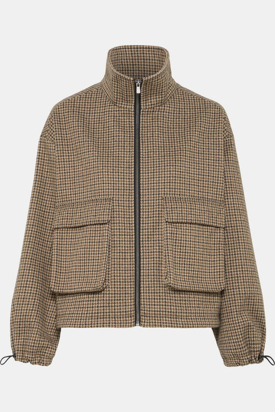 Ichi Manteau Esolu Brown Check