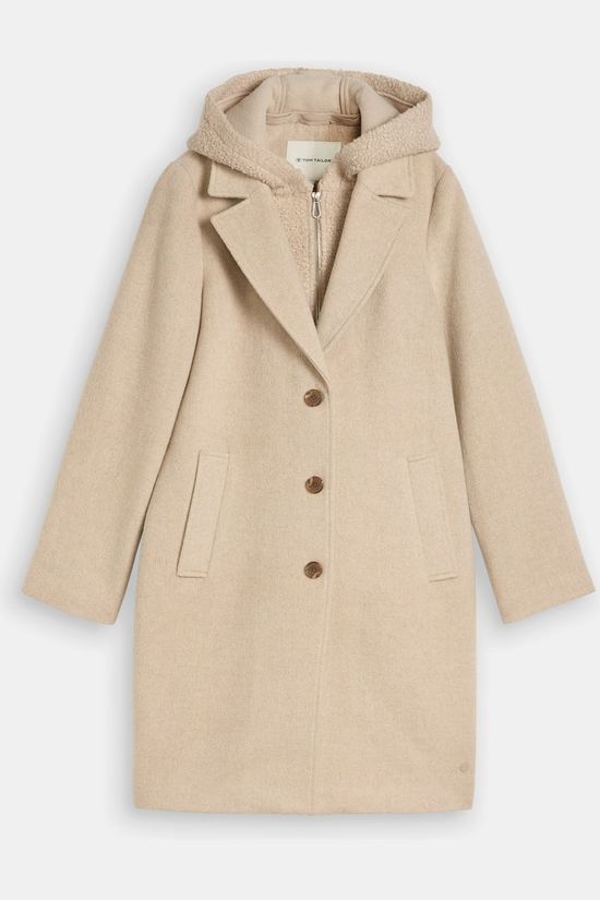 Tom Tailor Manteau With Removable Insert Gravel Beige Melange