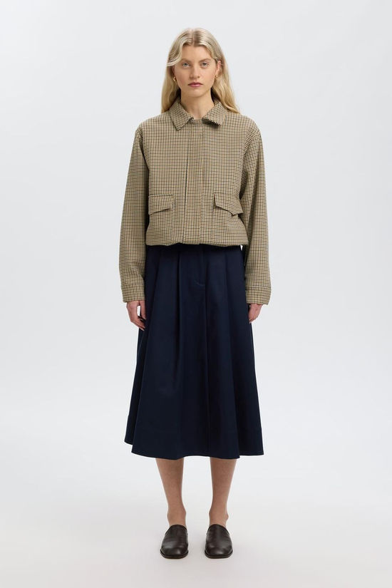 Selected Manteau Slwrelaxed Elara Bomber Jacket Monks Robe Checks