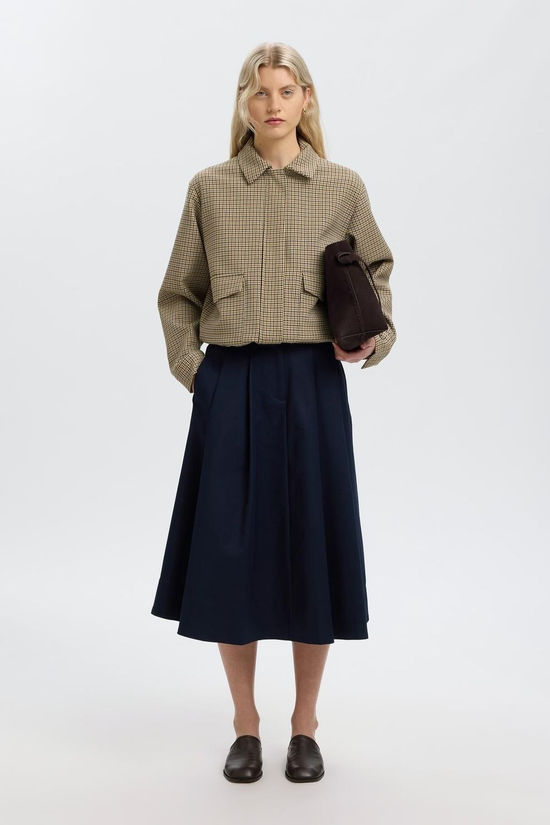 Selected Manteau Slwrelaxed Elara Bomber Jacket Monks Robe Checks