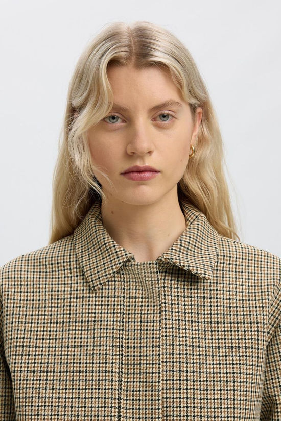 Selected Manteau Slwrelaxed Elara Bomber Jacket Monks Robe Checks