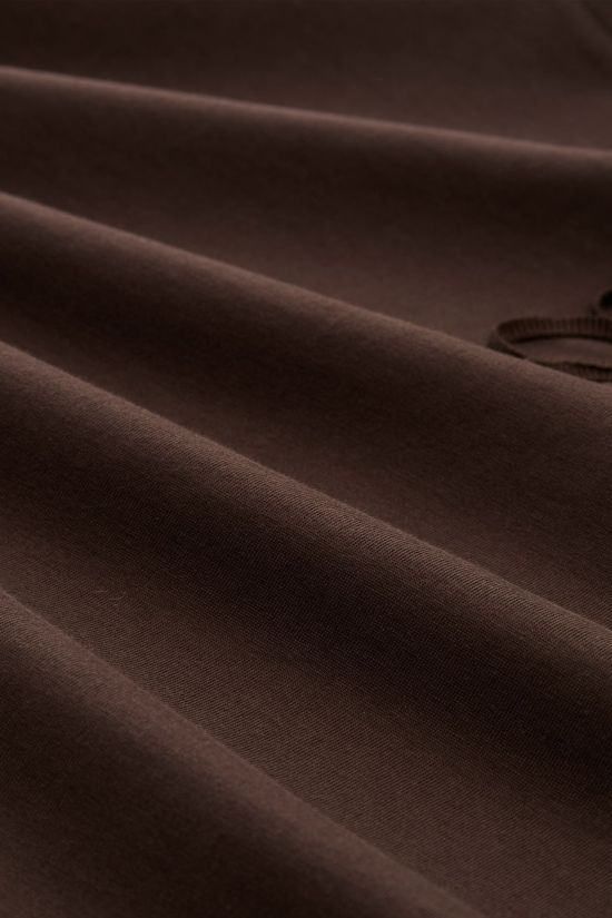 Tom Tailor T-Shirt Stripe With Flower Patches Java Dark Brown