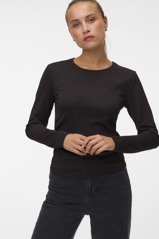 Vero Moda T-Shirt Kanva Chocolate Torte Detail:W. Bronze Lurex