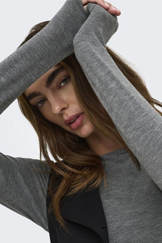 Only T-Shirt Glamour Medium Grey Melange