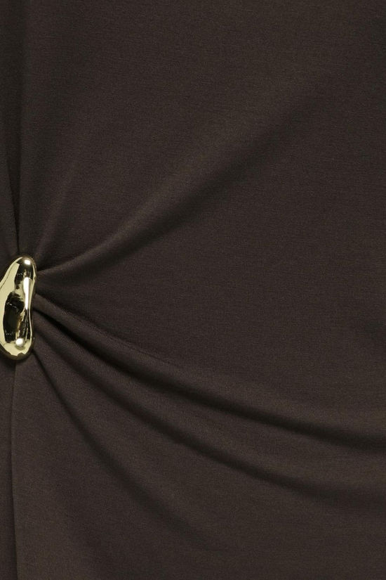 Only T-Shirt Elena Coffee Bean Detail:Gold Charm