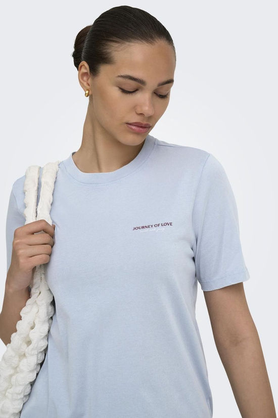 Only T-Shirt Lucy Monja Dusty Blue Print:Sweet Blackberry