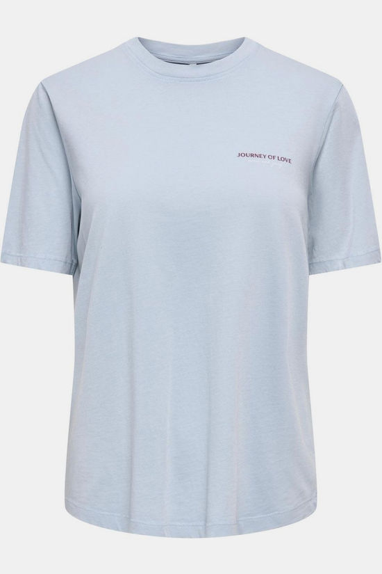 Only T-Shirt Lucy Monja Dusty Blue Print:Sweet Blackberry
