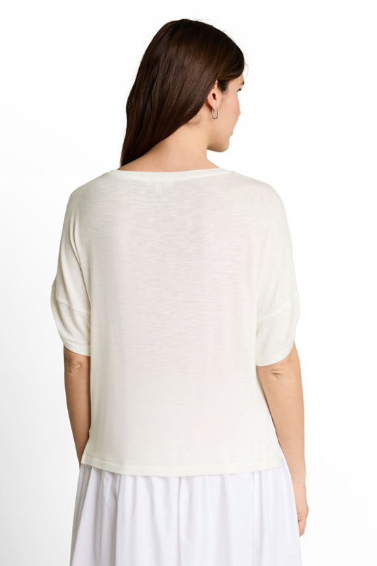 Tom Tailor T-Shirt Boatneck Whisper White