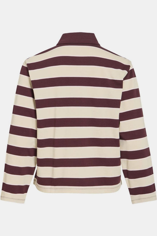 Vila Polo Sinas Polo Birch Stripes:Port Royale+Ballet Slipper