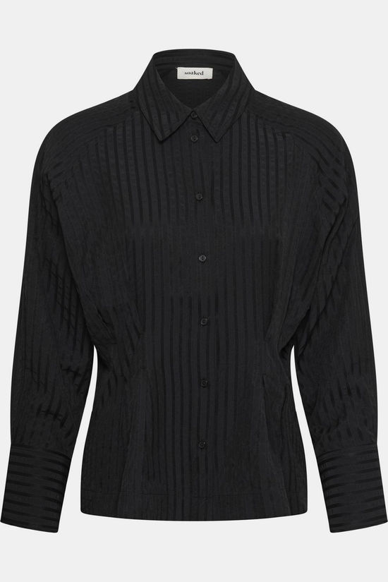 Soaked in Luxury Hemd Toledo Pleated Black