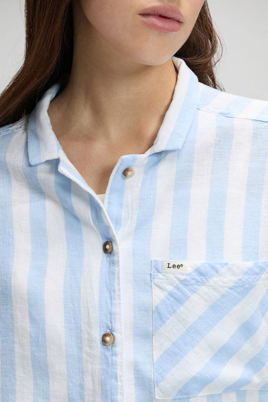 LEE Hemd Resort Sea Mist Stripe