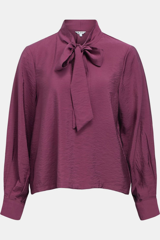 Object Blouse Jacira Bow Mauve Wine