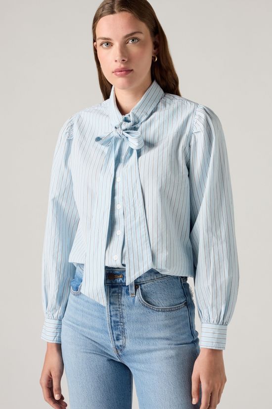 Levi's Chemisier Judice Western Shirt Sherman Stripe Angel Falls Poplin