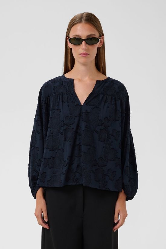Soaked in Luxury Chemisier Aronia Gathered Night Sky