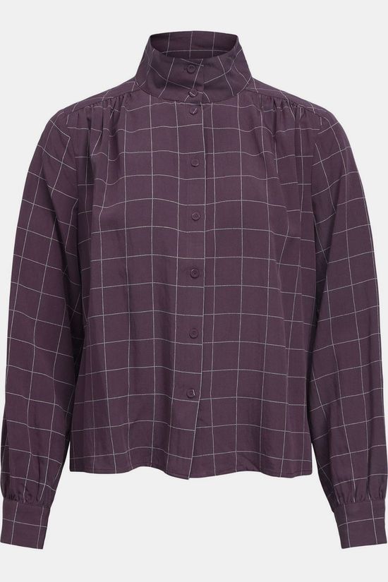 Object Blouse Liva Plum Perfect_Check