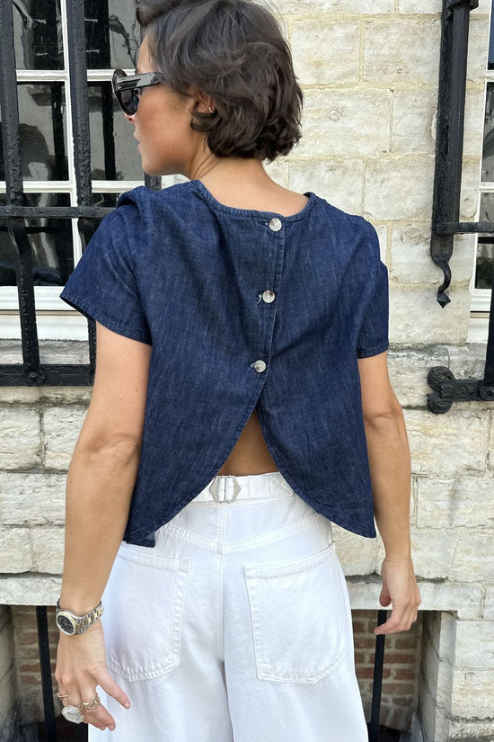 Vero Moda Blouse VmKirstin Si353 Dark Blue Denim