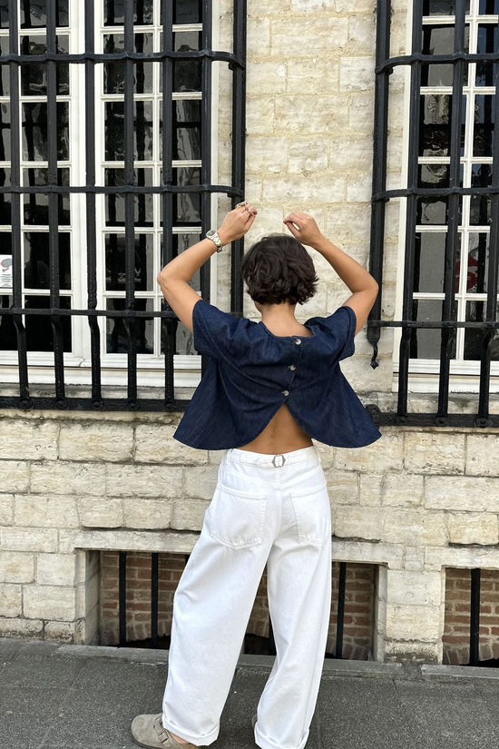 Vero Moda Blouse VmKirstin Si353 Dark Blue Denim