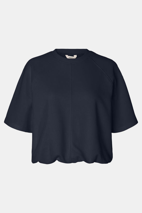 Selected Truiwtabby Ss Bubble Sweat Dark Sapphire