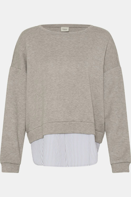 Fransa Pull Jalani Driftwood W. Driftwood Stripe