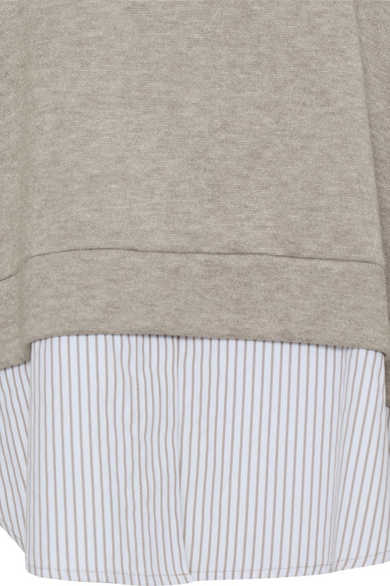Fransa Pull Jalani Driftwood W. Driftwood Stripe