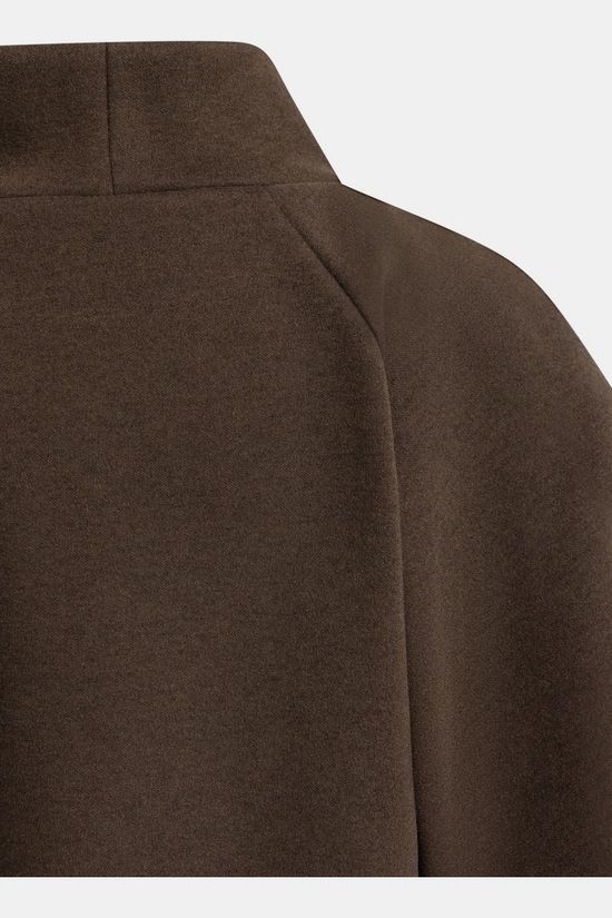 Yaya Pull Brushed Jersey Sweatshirt With Wide Sleeves Delicioso Brown