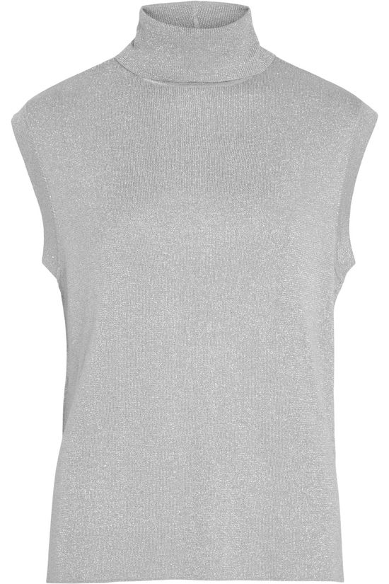 Vila Coltrui Xandra Highneck Glitter Silver