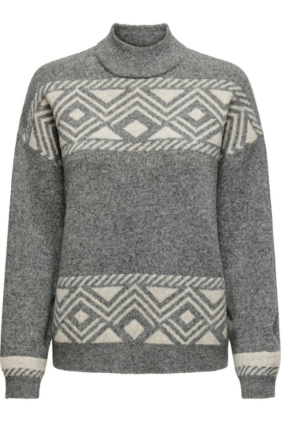 Only Sous-Pull Victoria Medium Grey Melange Pattern:Pumice Stone Jacquard