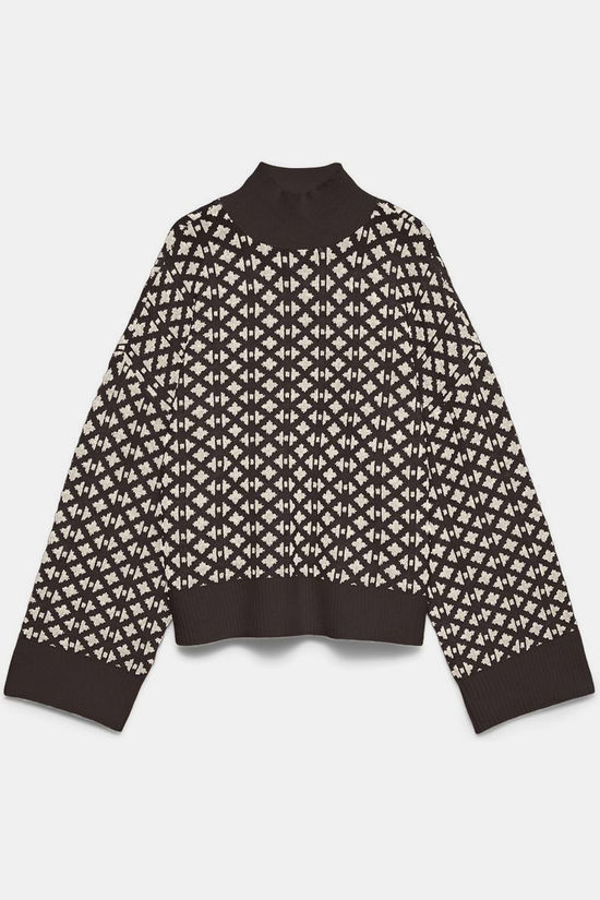 Vero Moda Sous-Pull Birch Highneck Chocolate Torte Detail:W. Birch