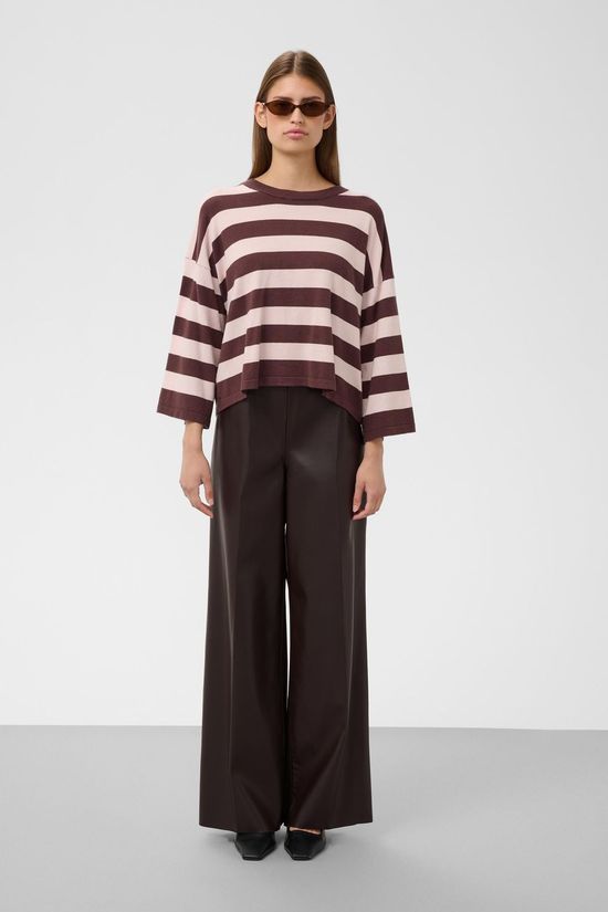 Soaked in Luxury Trui Spina Boxy Cropped Huckleberry & Pile Lilac