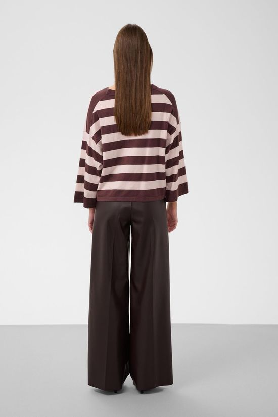 Soaked in Luxury Trui Spina Boxy Cropped Huckleberry & Pile Lilac
