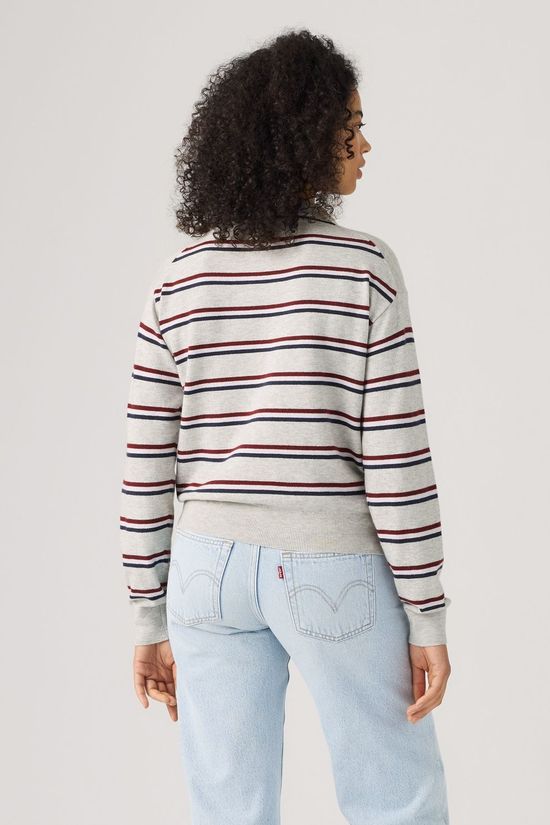 Levi's Pull Super Soft Ls Polo Jade Stripe Light Grey Heather