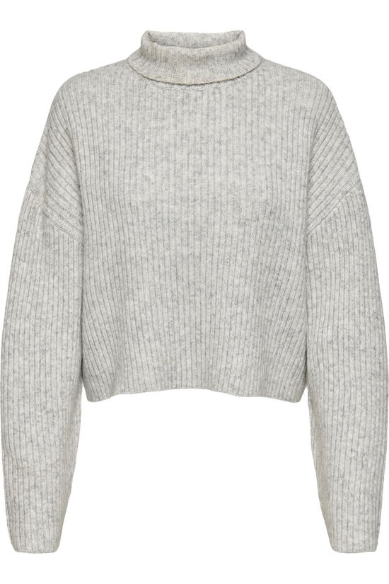 Only Pull Melanie Rollneck Light Grey Melange