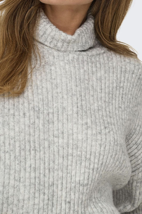 Only Pull Melanie Rollneck Light Grey Melange