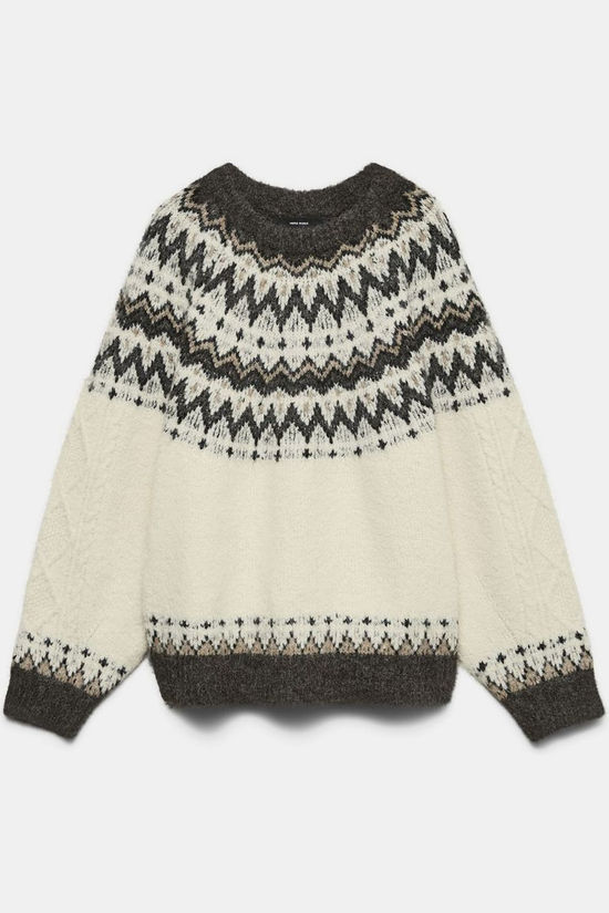 Vero Moda Pull Juliana Birch Pattern:Choclate Torte/Silver Mink/Black