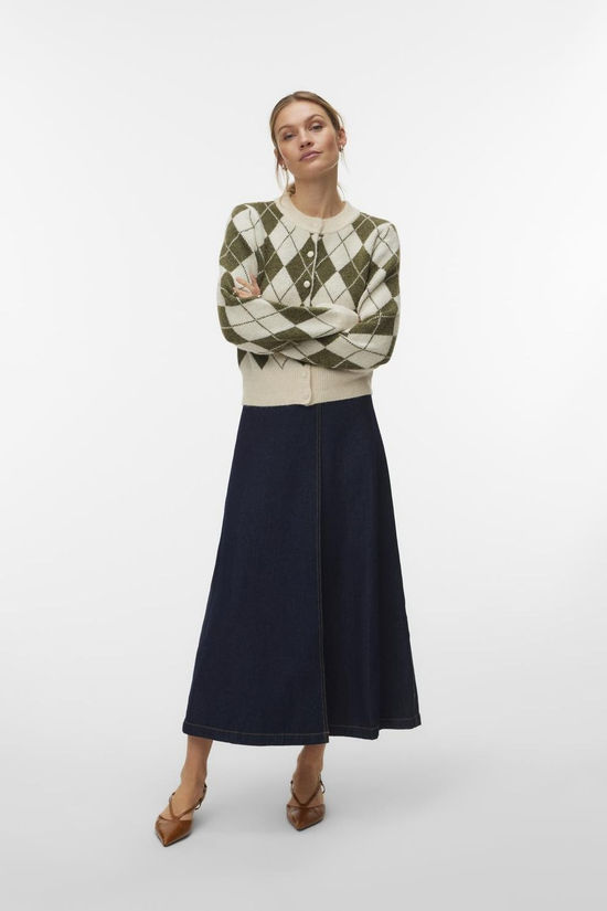 Vero Moda Pull Halo Argyle Birch Pattern:Sphagnum
