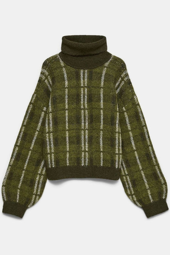 Vero Moda Pull Toby Highneck Forest Night Detail:W. Birch/Sphagnum