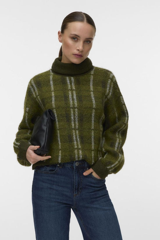Vero Moda Pull Toby Highneck Forest Night Detail:W. Birch/Sphagnum